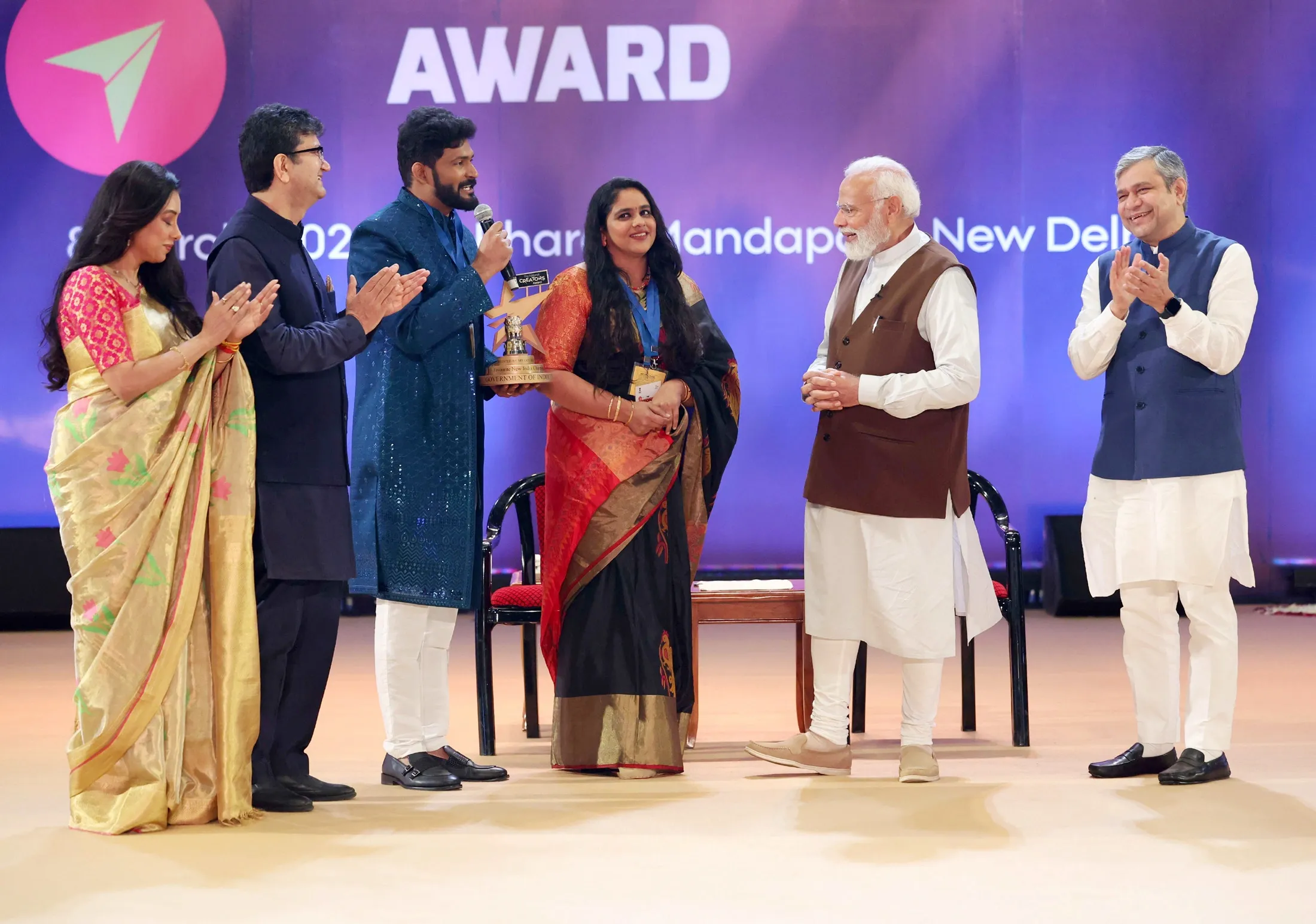 PM Modi presents first ever National Creators Award