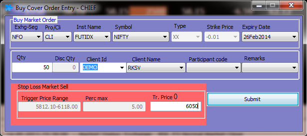 Buy Cover Orders at Upstox NEST