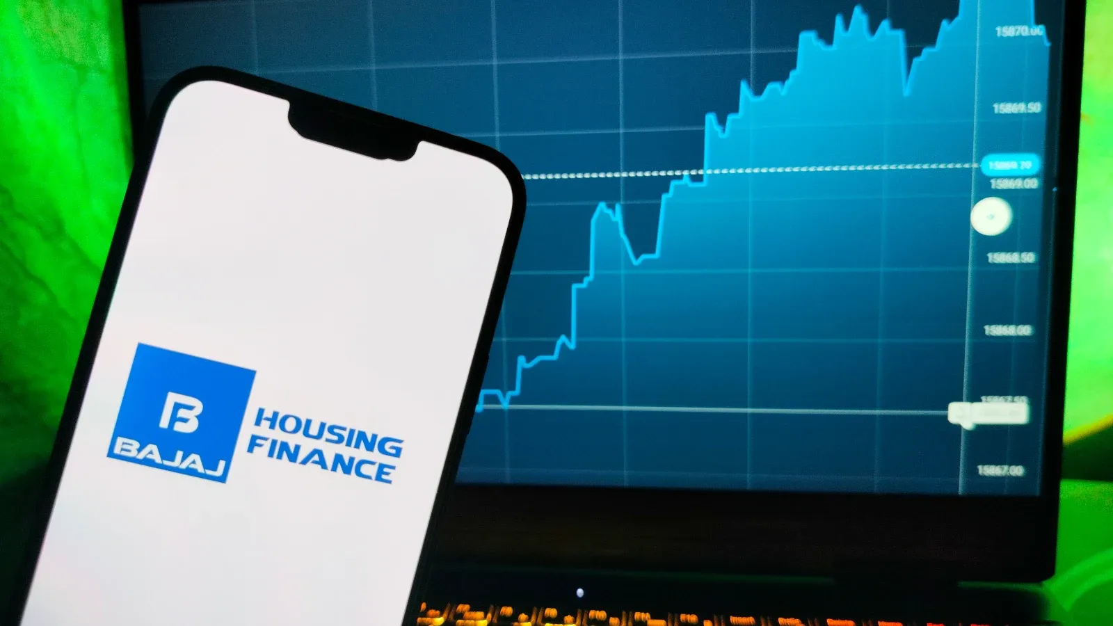 On Monday, shares of Bajaj Housing Finance closed at ₹104.59 apiece on NSE, falling 0.46%. Bajaj Finance shares dipped 1.71% to settle at 1,019.80 apiece. | Image: Shutterstock