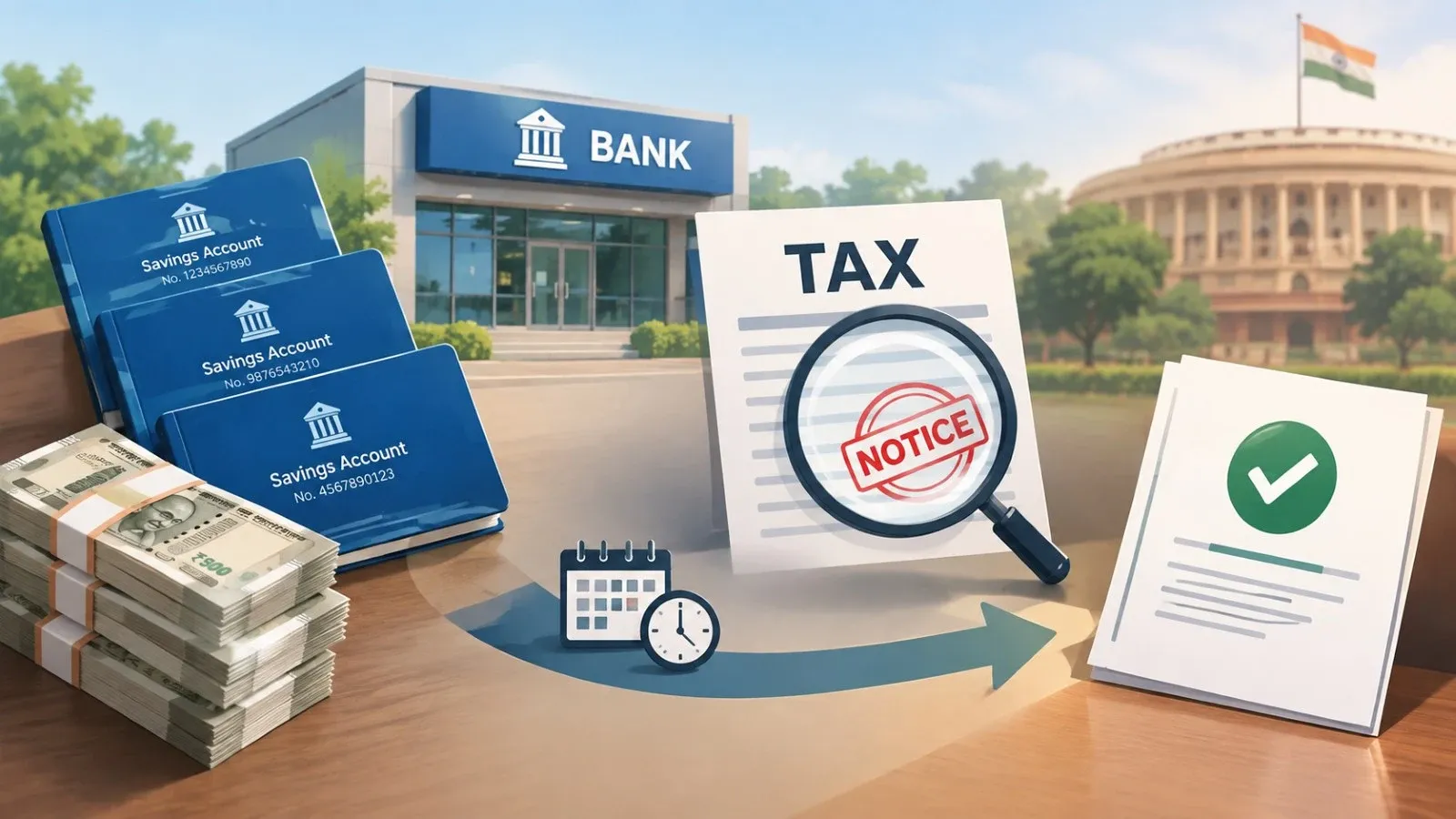 cash deposit in 3 accounts