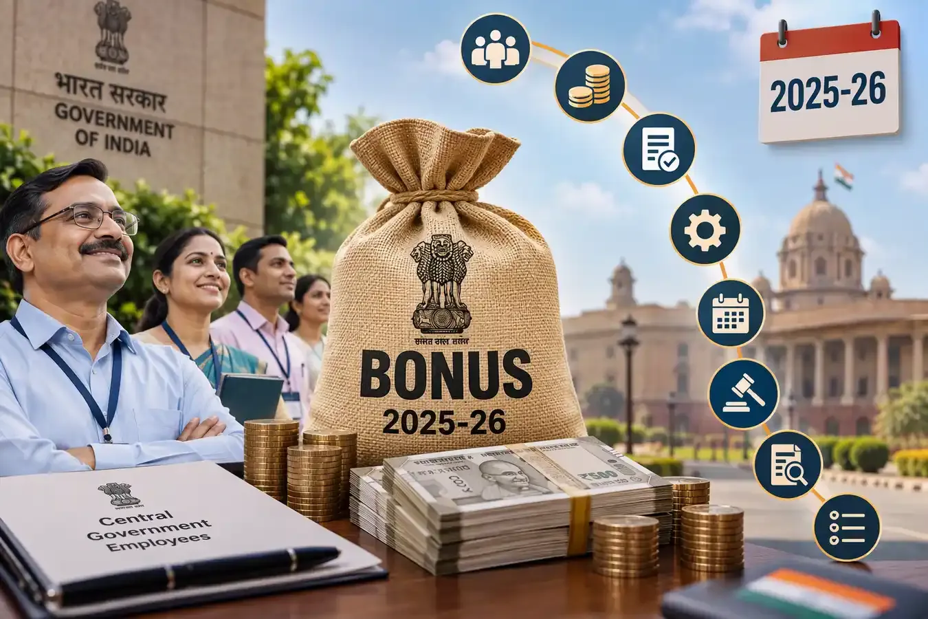 Central government employees' bonus for 2025-26