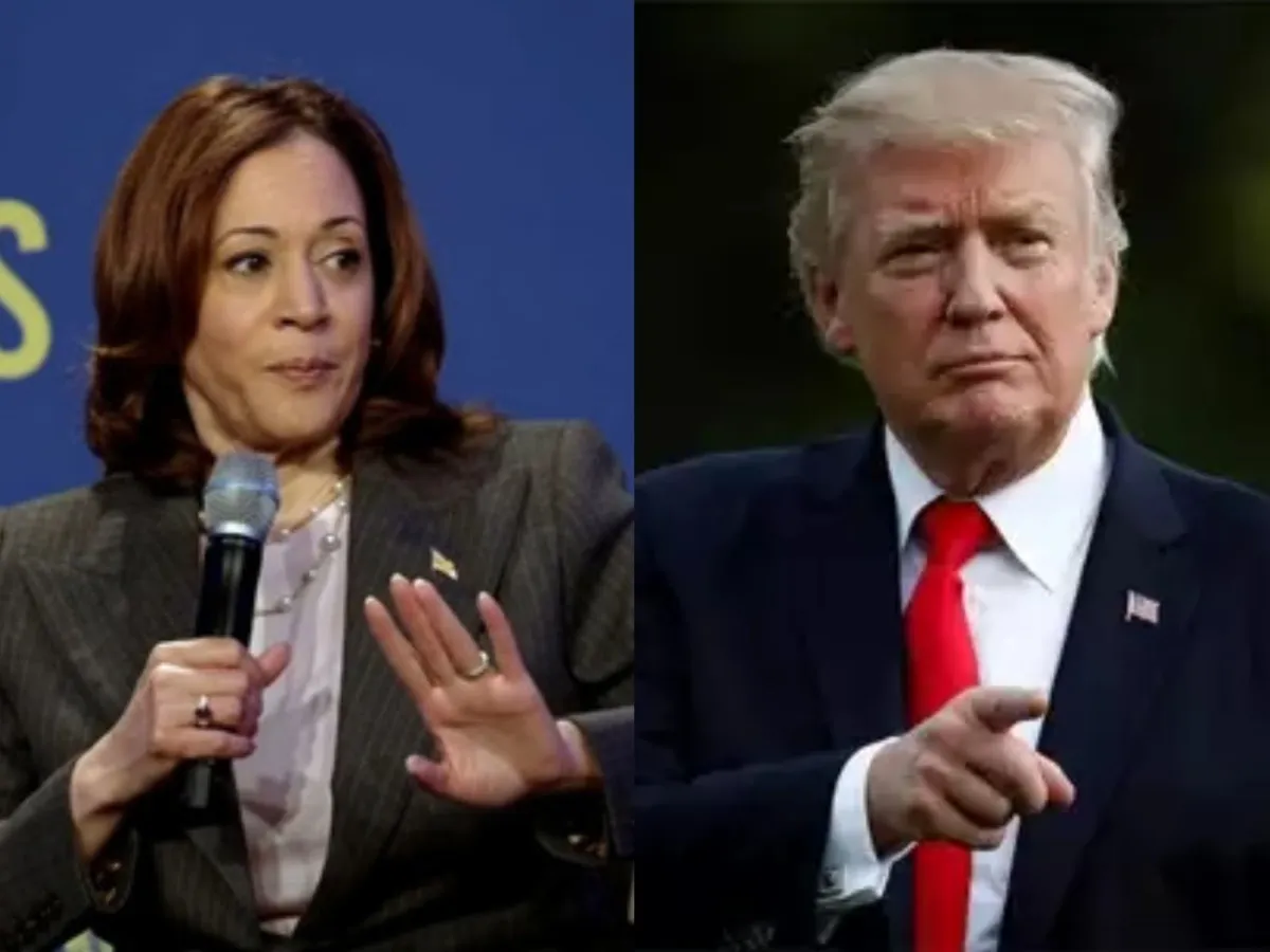 Kamala Harris (left) and Donald Trump