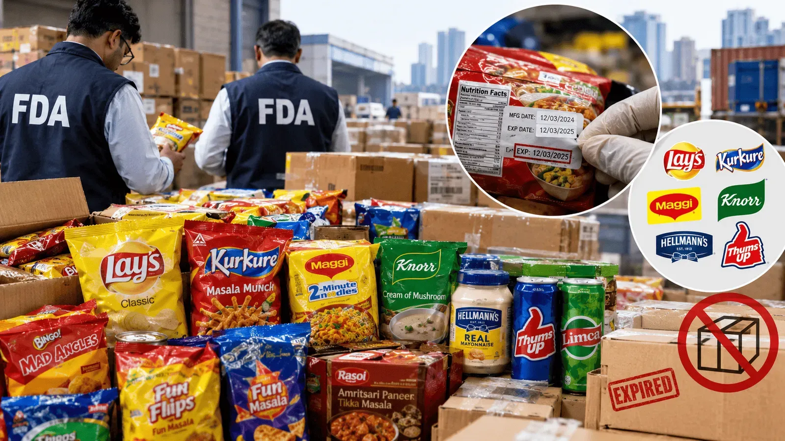 Lay's, Kurkure, Maggi, Thums Up among products seized in FDA raids: Report