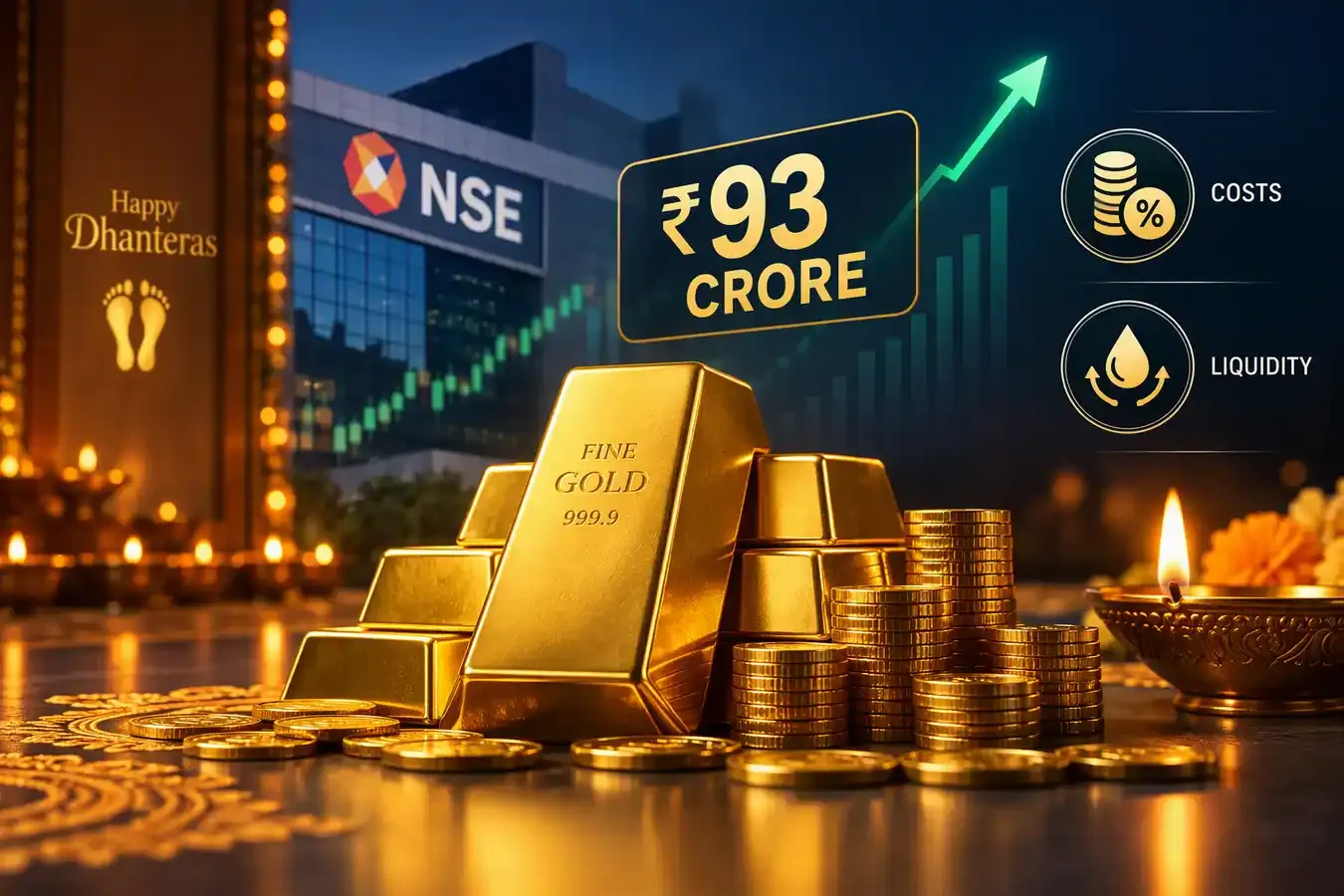 Dhanteras 2026: NSE's Electronic Gold Receipts trading crosses ₹93 crore; What investors should know about costs and liquidity
