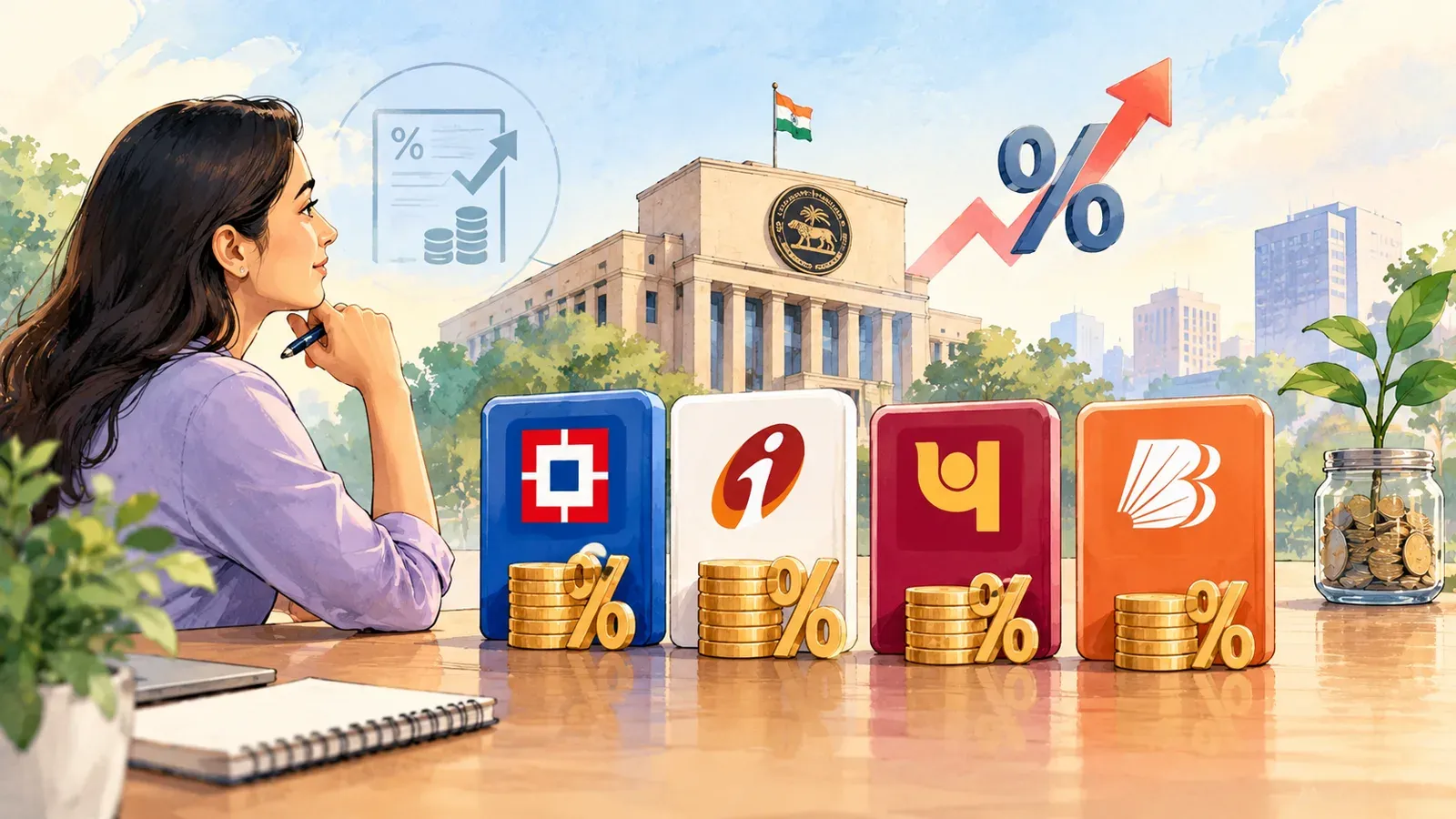 HDFC Bank, ICICI Bank, PNB, BoB fixed deposit rates