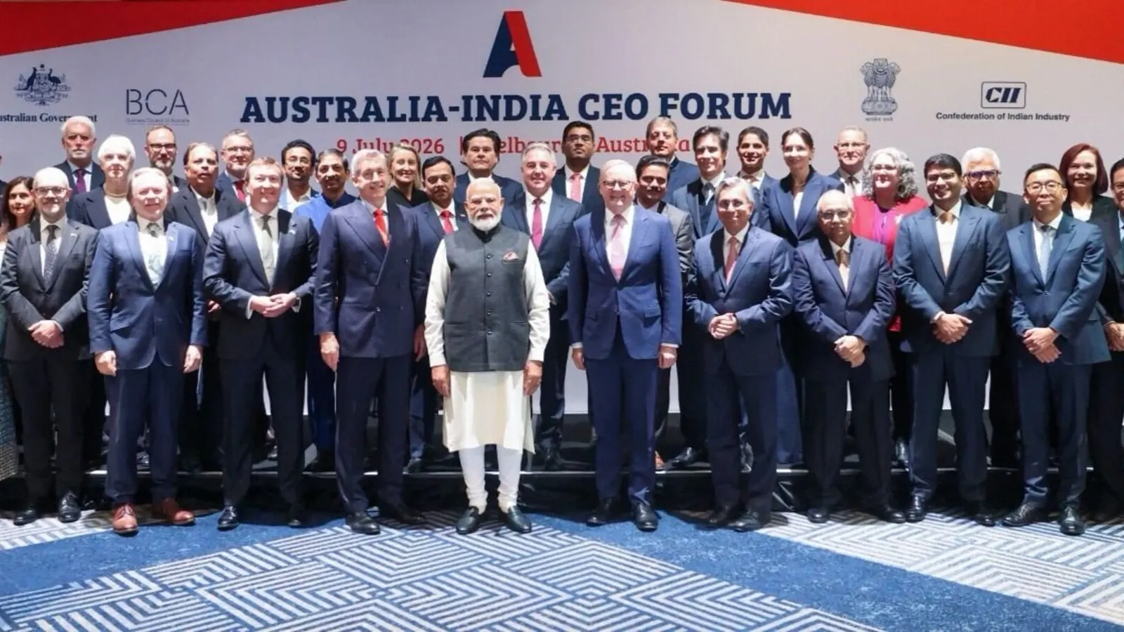 Modi welcomed an announcement by Chief Executive of AustralianSuper Paul Schroder, that the company will invest 500 million Australian dollars in India. | Image: X/@narendramodi