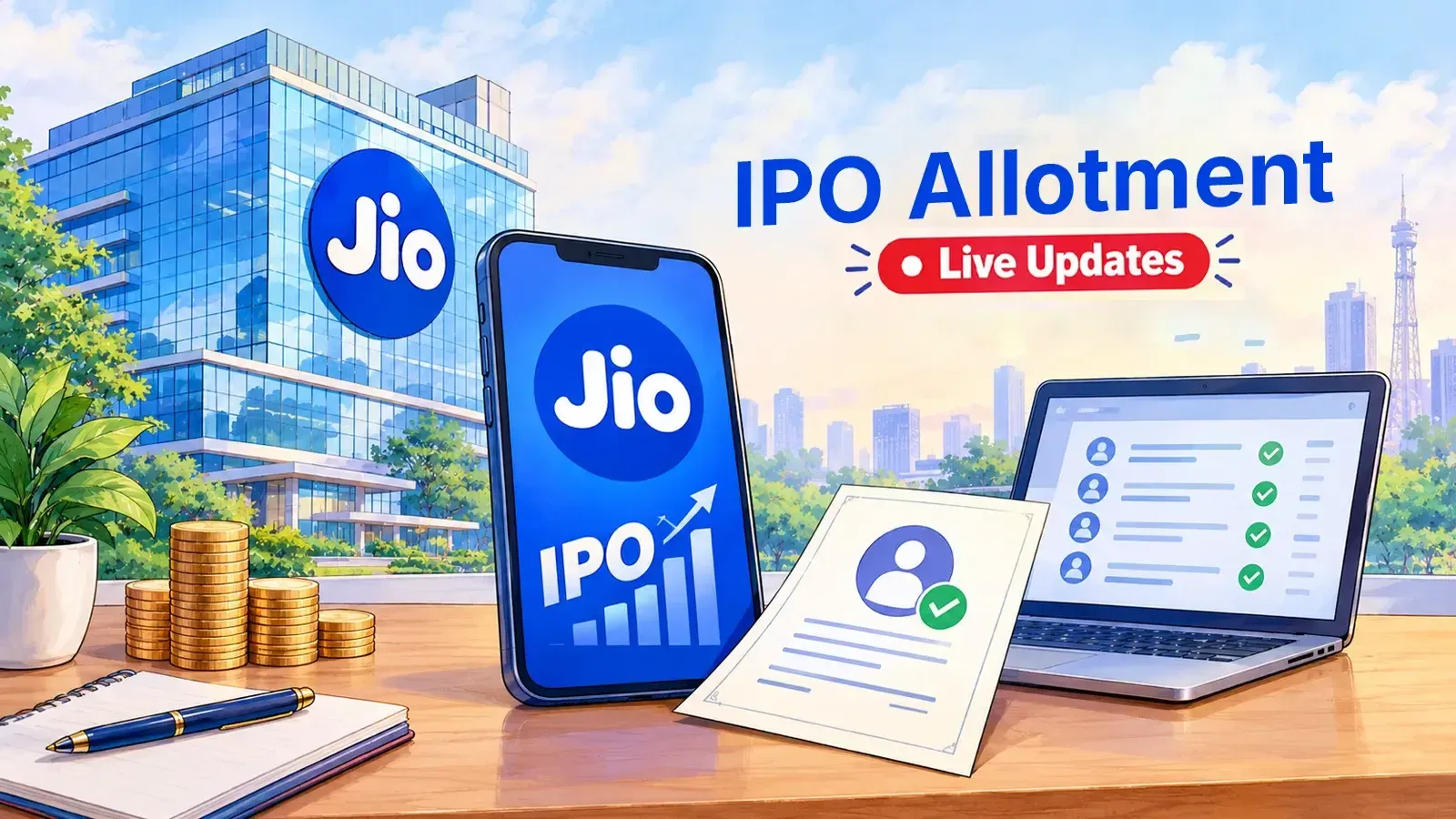 Jio Platforms IPO allotment live updates It ended with bids for 22.19 times the shares reserved.