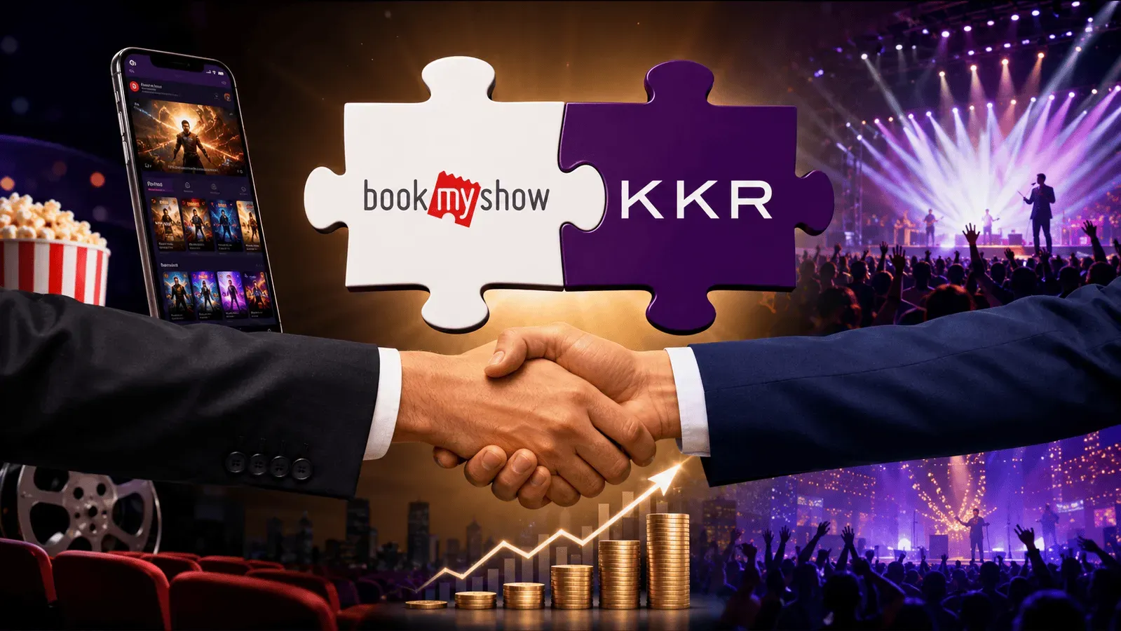 kkr bookmyshow stake