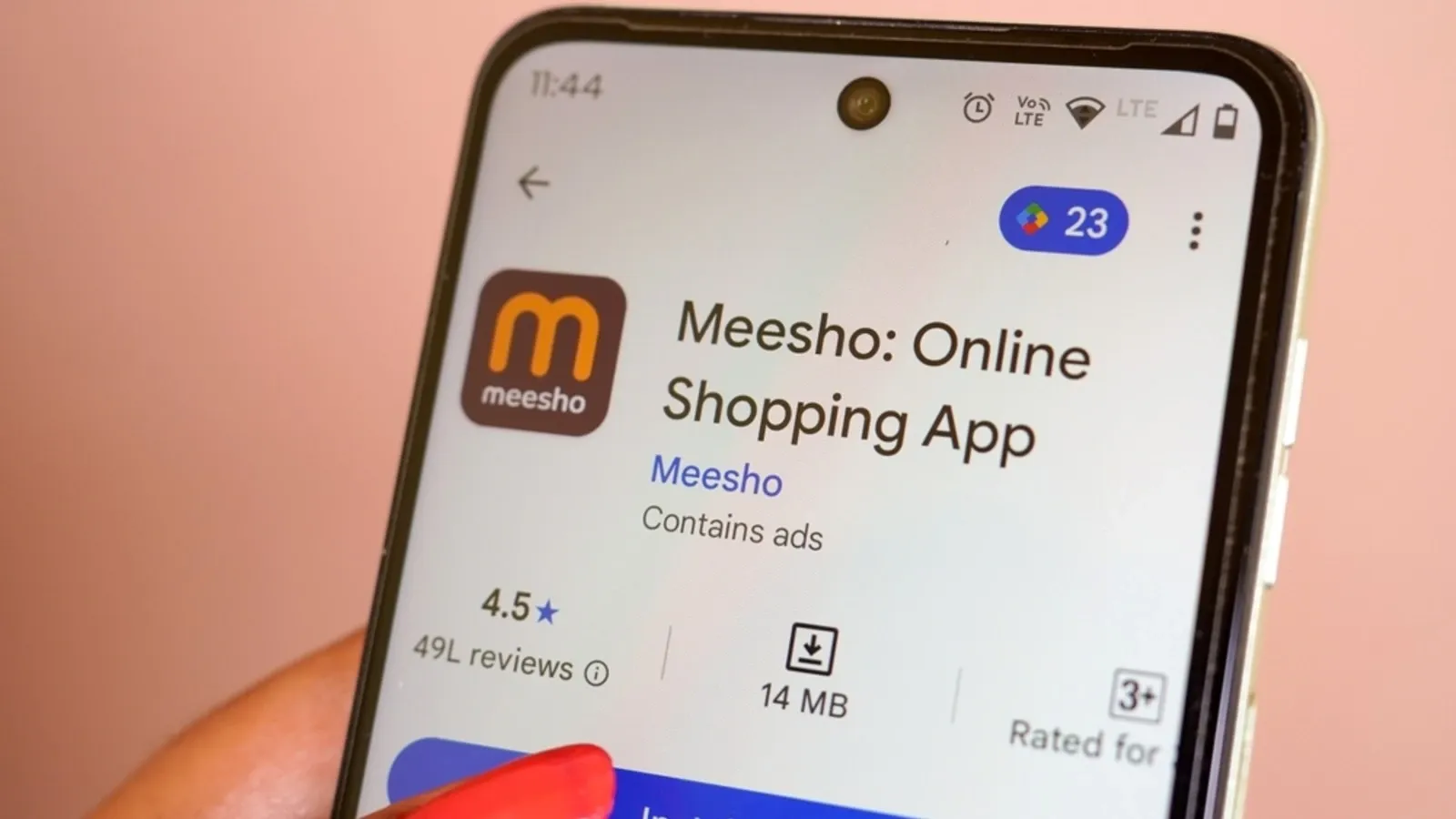Meesho share price, May 6, 2026