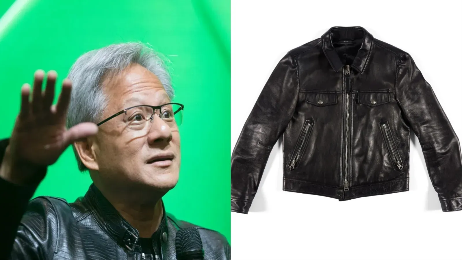 Nvidia CEO Jensen Huang leather jacket