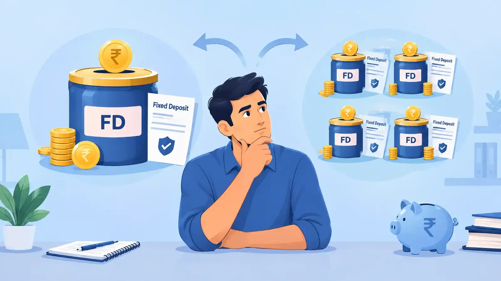 ₹20 lakh in an FD or multiple FDs