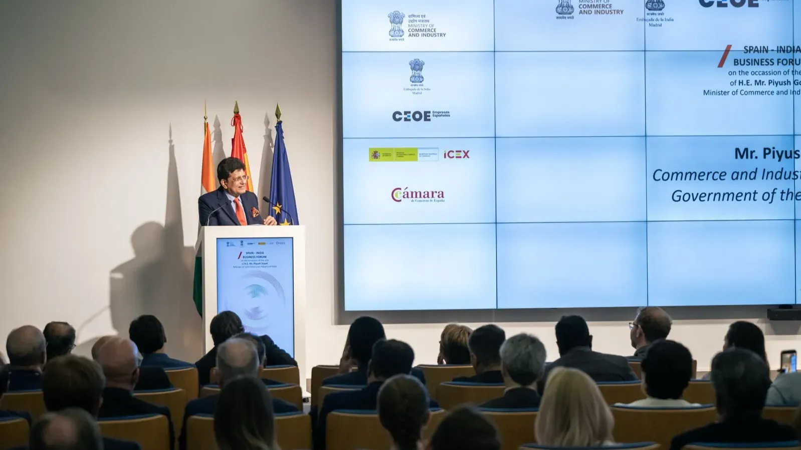 Piyush Goyal in Spain