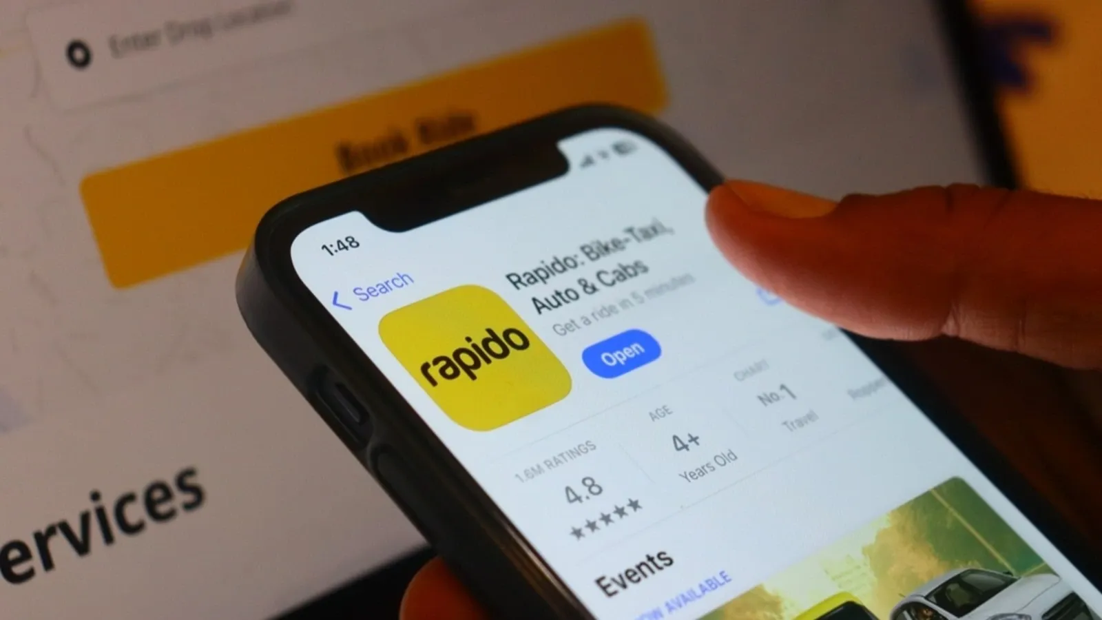 Rapido is a ride-hailing platform that connects users with drivers for bike taxi, auto and cab services. | Image: Shutterstock