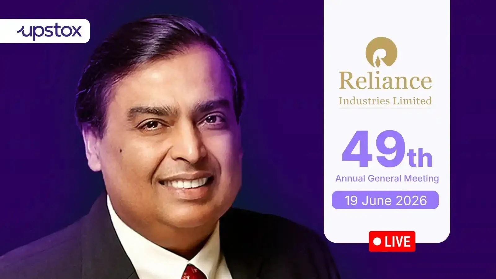 Reliance Industries AGM 2026 Live Updates | Jio IPO will consist of fresh issue of up to 27 crore shares, Reliance Industries said in an exchange filing. | Image: ril.com