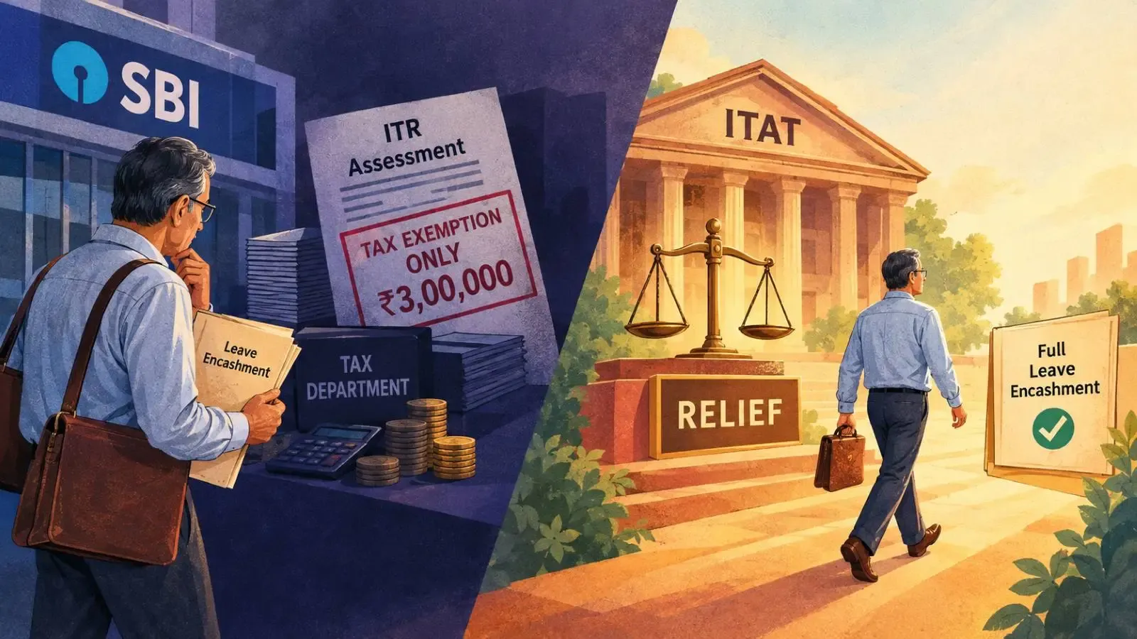sbi leave encashment case