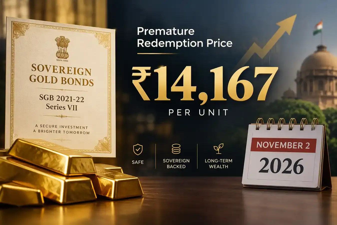 Gold bond premature redemption: SGB 2021-22 Series VII investors, here's how much you will get per unit on November 2