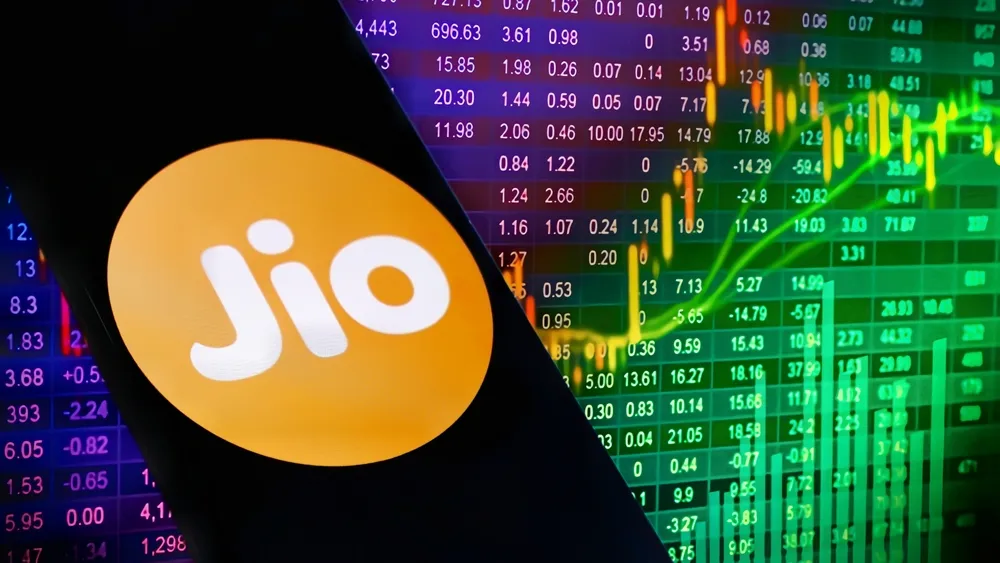 At 12:02 PM, shares of Jio Financial Services were trading 5.33% higher on the NSE at ₹217.39 apiece. Image: Shutterstock