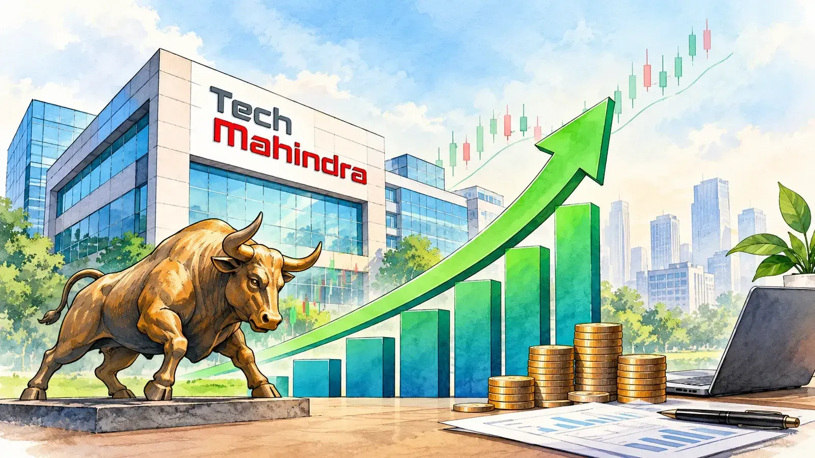 Q2-strong-TechM-shares